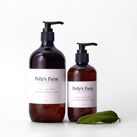 Organic Lemon Myrtle & Wattleseed Hand Wash-Hand & Body Wash-Polly's Farm-250ml Bottle $29.00-Pollys Farm