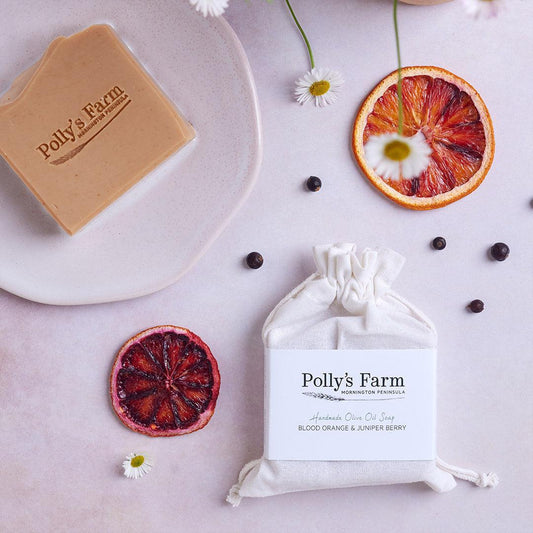 Blood Orange & Juniper Berry Soap-Bar Soap-Polly's Farm-Unpackaged $13.00-Pollys Farm