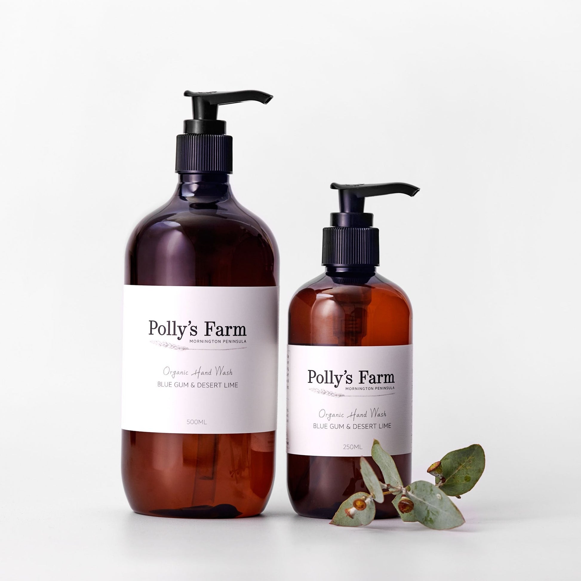 Organic Blue Gum & Desert Lime Hand Wash-Hand & Body Wash-Polly's Farm-250ml Bottle $29.00-Pollys Farm