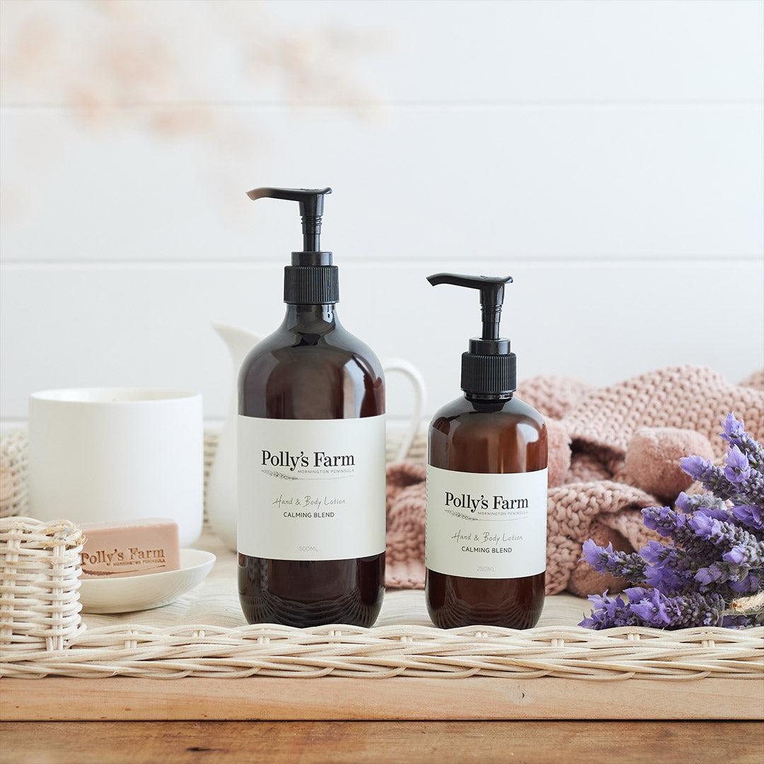 Calming Blend Hand & Body Lotion-Hand & Body Lotion-Polly's Farm-250ml Bottle $39.00-Pollys Farm
