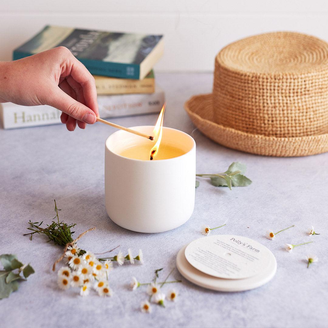 Coconut & Lemongrass Botanical Candle-Botanical Candle-Polly's Farm-White-Pollys Farm