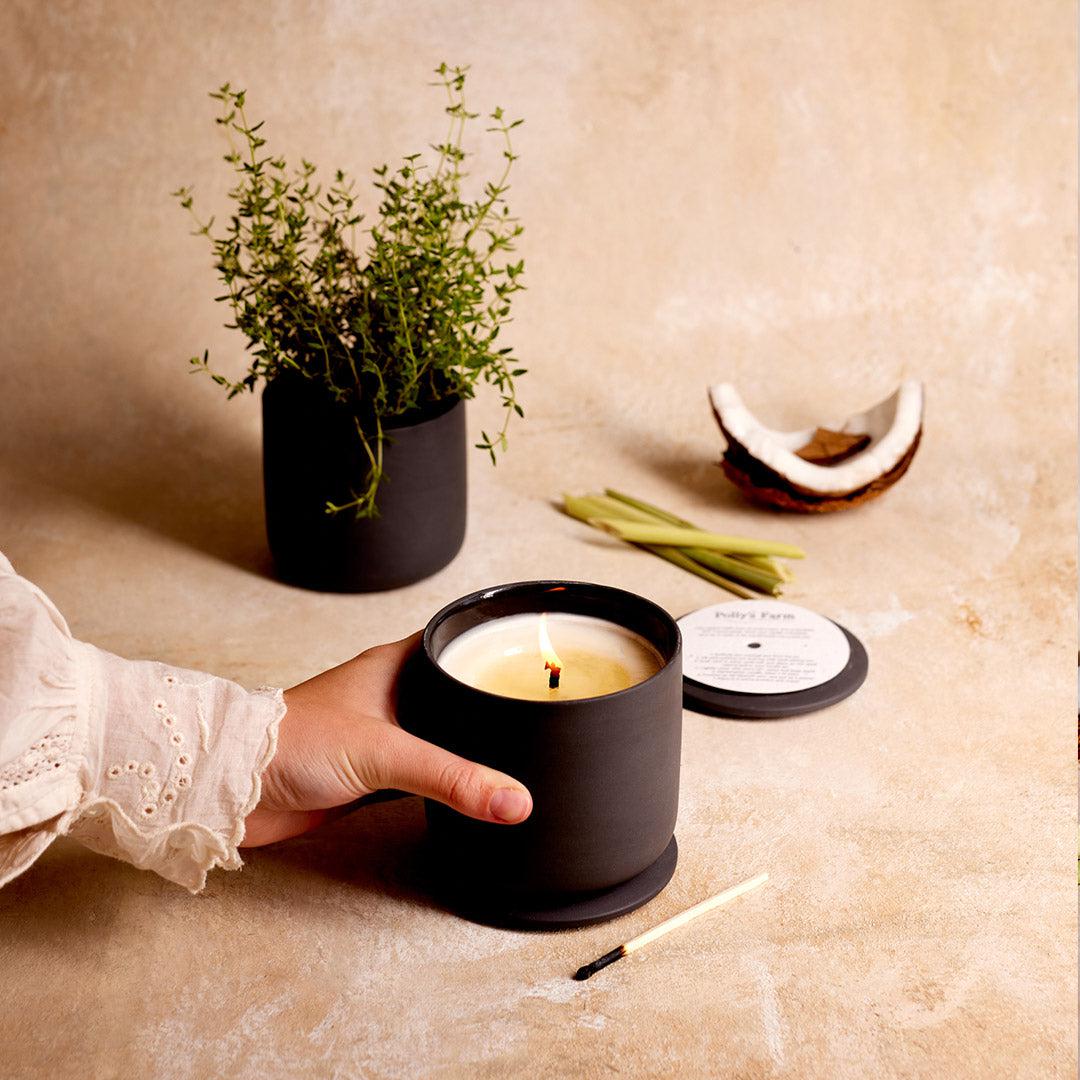 Coconut & Lemongrass Botanical Candle-Botanical Candle-Polly's Farm-Pollys Farm