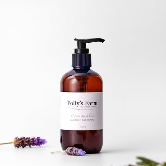 Organic Lavender & Bergamot Hand Wash-Hand & Body Wash-Polly's Farm-250ml Bottle $25.00-Pollys Farm