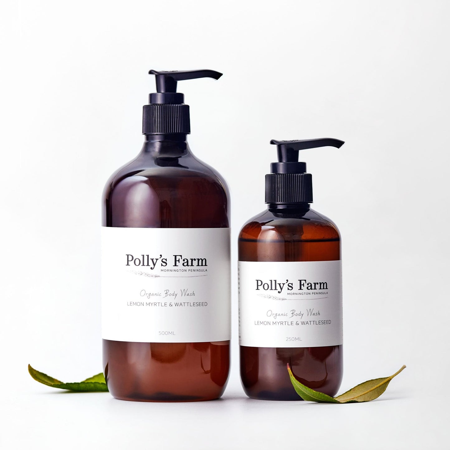 Organic Lemon Myrtle & Wattleseed Body Wash-Hand & Body Wash-Polly's Farm-250ml Bottle $29.00-Pollys Farm