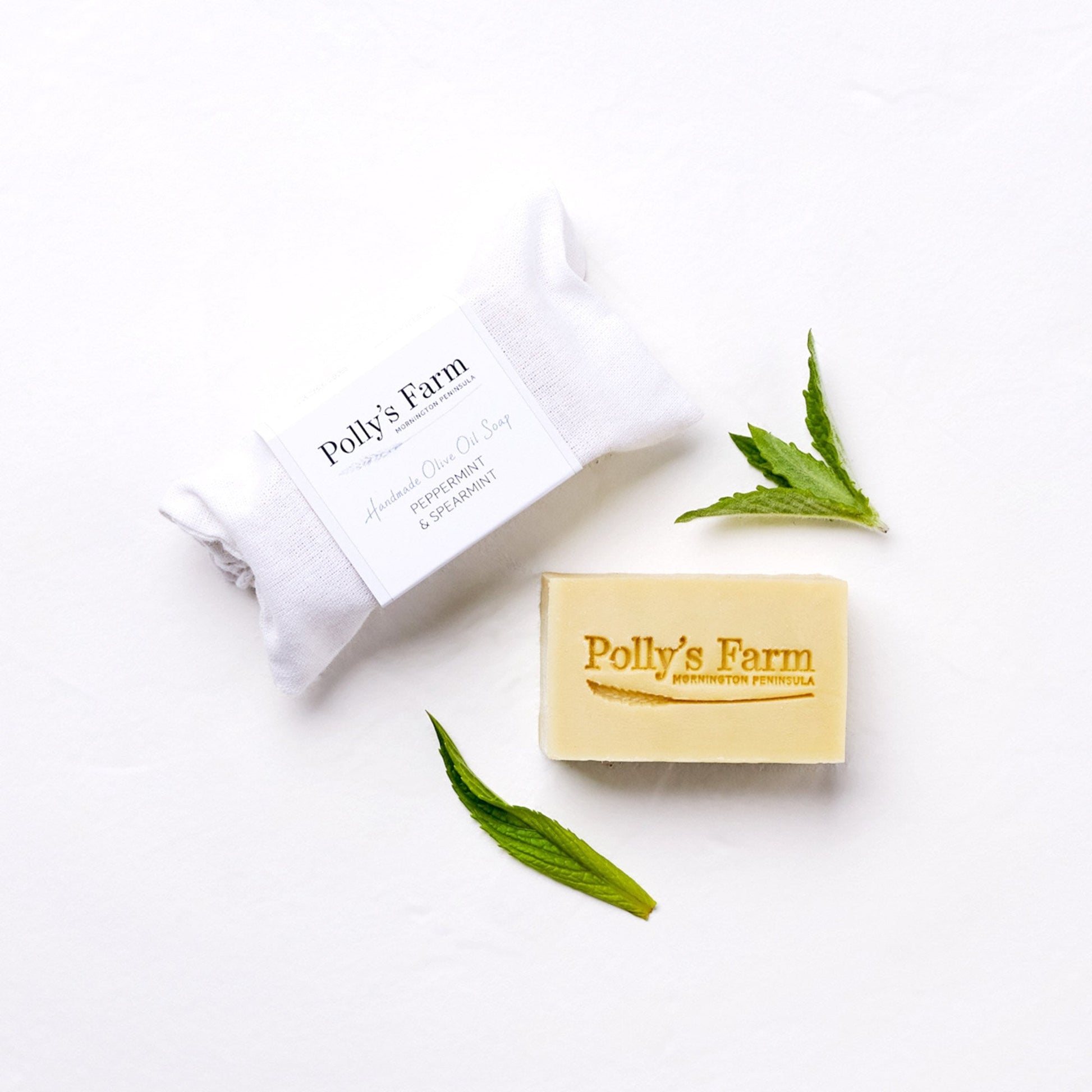 Peppermint & Spearmint Guest Soap-Bar Soap-Polly's Farm-Unpackaged $8.50-Pollys Farm