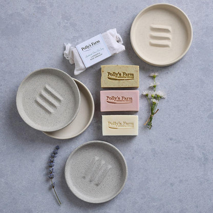 Small Ceramic Soap Dishes-Soap Dishes-Polly's Farm-Pollys Farm