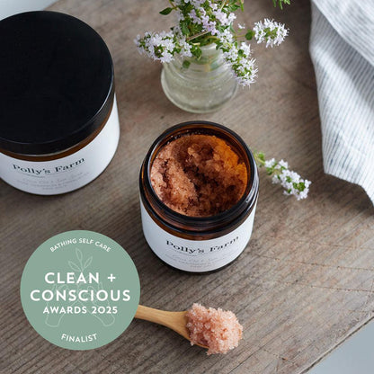 Rose Geranium & Himalayan Pink Salt Hand & Body Scrub-Hand & Body Scrubs-Polly's Farm-Pollys Farm