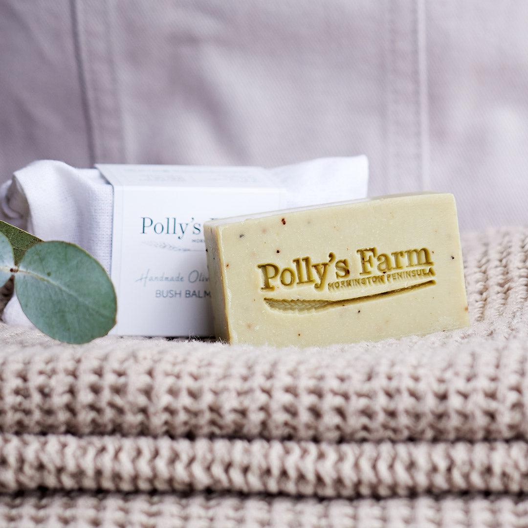 Lemon Myrtle & Wattleseed Guest/Travel Soap-Bar Soap-Polly's Farm-Unpackaged $8.50-Pollys Farm