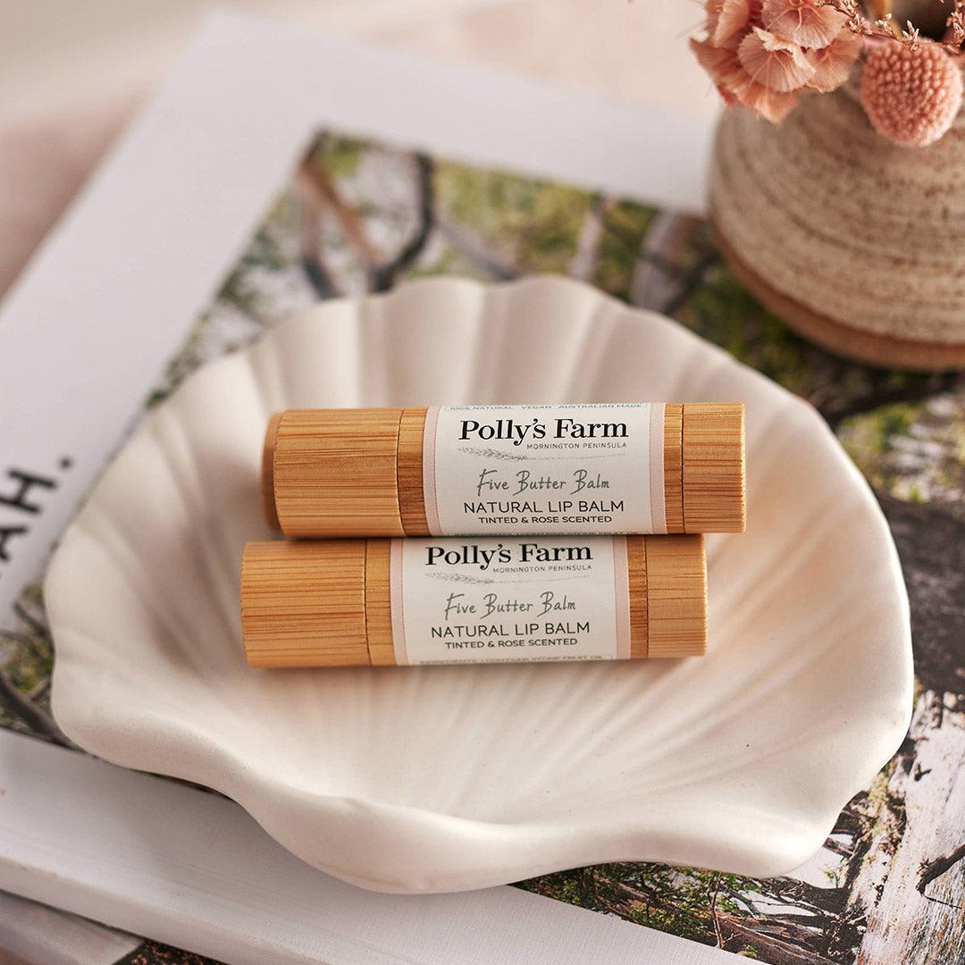 Five Butter Balm Natural Lip Balm-Lip Balm-Polly's Farm-Pollys Farm