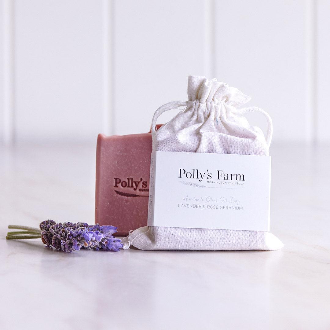 Lavender & Rose Geranium Soap-Bar Soap-Polly's Farm-Pollys Farm