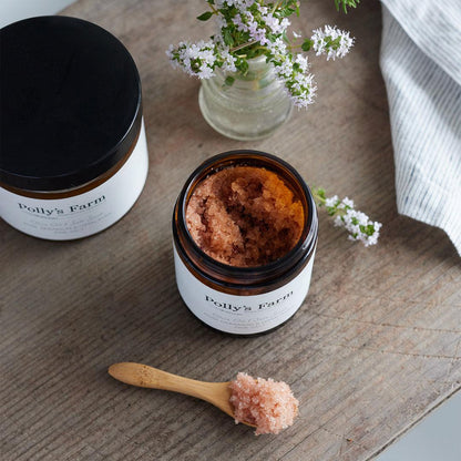 Rose Geranium & Himalayan Pink Salt Hand & Body Scrub-Hand & Body Scrubs-Polly's Farm-Pollys Farm