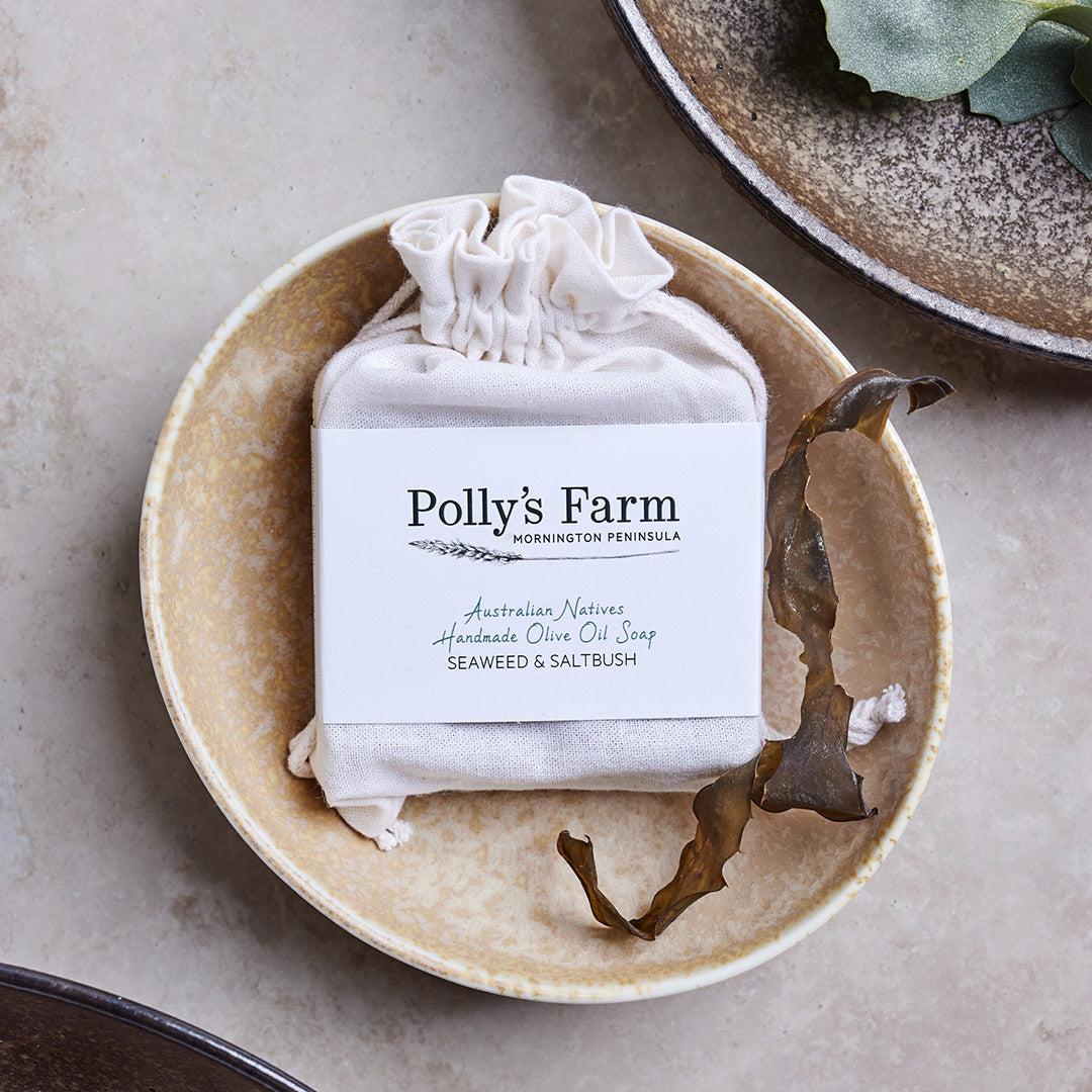 Seaweed & Saltbush Soap-Bar Soap-Polly's Farm-Packaged $15.50-Pollys Farm